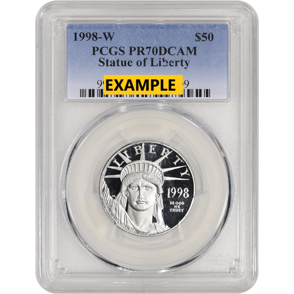 AMERICAN PLATINUM EAGLE - 1/2 OZ AMERICAN PLATINUM PROOF EAGLE PCGS PF70 - .5PTEP70PR
