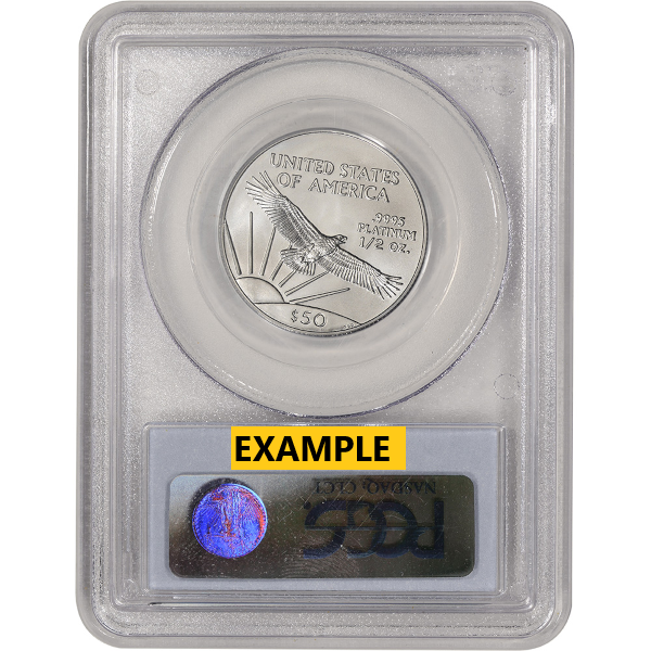 AMERICAN PLATINUM EAGLE - 1/2 OZ PLATINUM AMERICAN EAGLE PCGS MS70 - .5PTEP70
