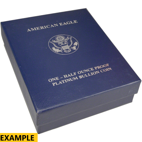 AMERICAN PLATINUM EAGLE - 1/2 OZ AMERICAN PLATINUM EAGLE PROOF WITH ORIGINAL BOX AND PAPERS - .5PRFPE