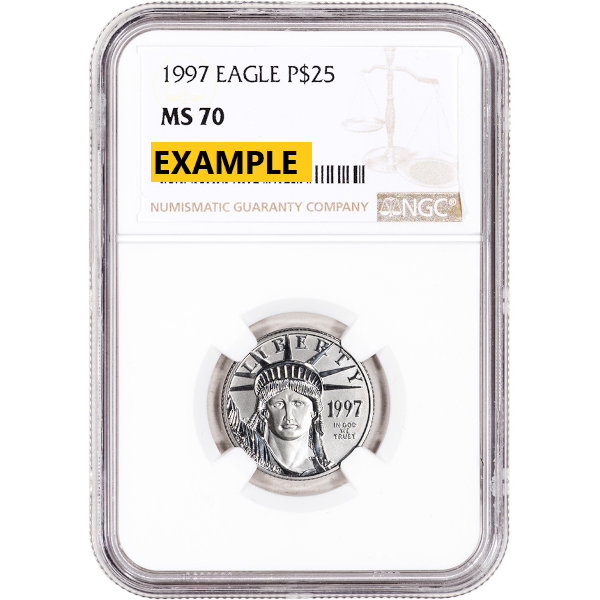 AMERICAN PLATINUM EAGLE - 1/4 OZ AMERICAN PLATINUM EAGLE NGC MS70 - .25PTEN70