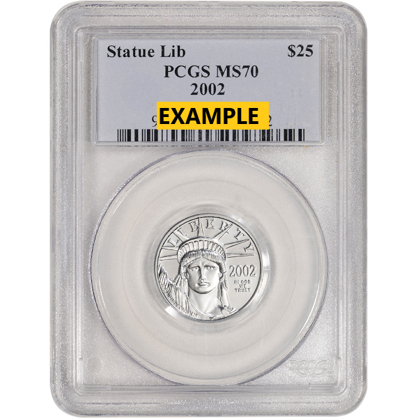 AMERICAN PLATINUM EAGLE - 1/4 OZ AMERICAN PLATINUM EAGLE PCGS MS70 - .25PTEP70