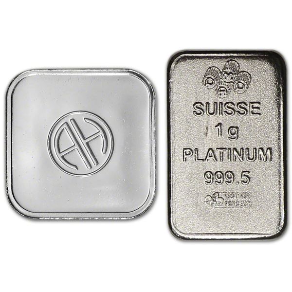 PLATINUM BARS ASSORTED WEIGHT - 1 GRAM PLATINUM BAR NO PLASTIC - 1GRPTBNP
