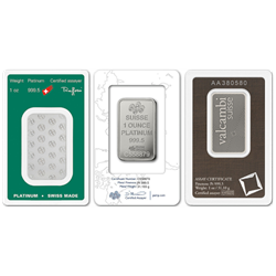 Recognized Mint (Our Choice) 1 oz .9995 Platinum Bar