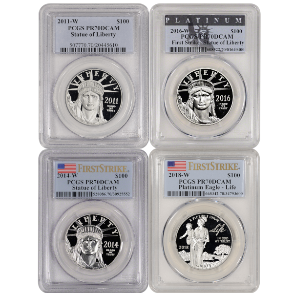 AMERICAN PLATINUM EAGLE - 1 OZ AMERICAN PLATINUM PROOF EAGLE PCGS PF70 - 1PTEP70PR