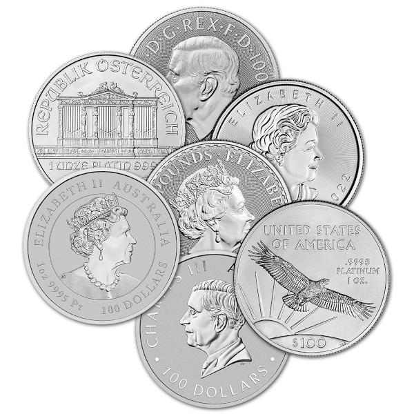 WORLD PLATINUM - 1 OZ .9995 PLATINUM COIN RANDOM TYPE - 1PTLP