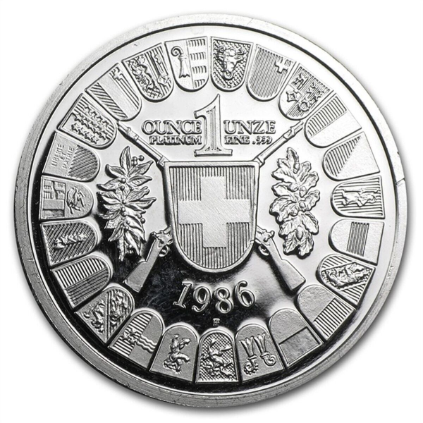 1 OZ SWISS PLATINUM THALER