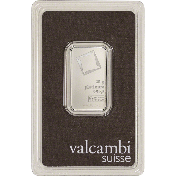 20 GRAM PLATINUM BAR VALCAMBI