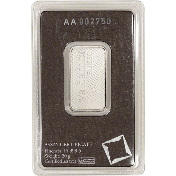 20 GRAM PLATINUM BAR VALCAMBI