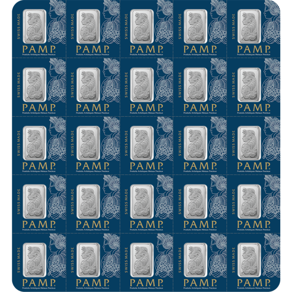 PLATINUM BARS ASSORTED WEIGHT - 25 GRAM PLATINUM PAMP FORTUNA MULTIGRAM - 25GRPTPA