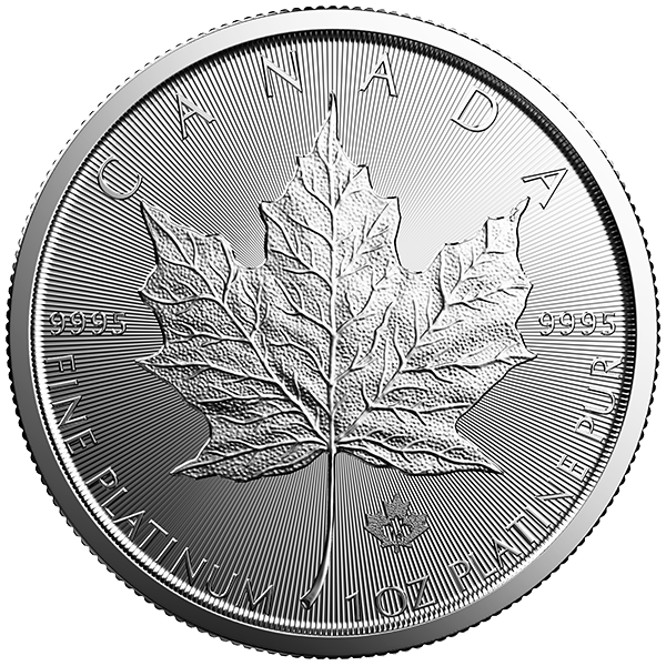 CANADIAN PLATINUM MAPLE LEAF - 2018 1 OZ CANADIAN PLATINUM MAPLE LEAF - 1PTML18