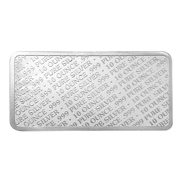 10 OZ SILVER BUFFALO BAR HIGHLAND MINT