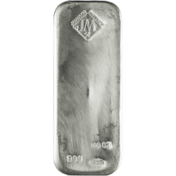 Johnson-Matthey 100 oz .999 Silver Bar