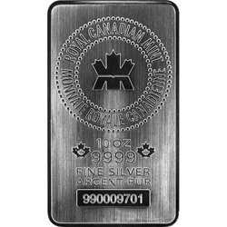 Royal Canadian Mint 10 oz .9999 Silver Bar