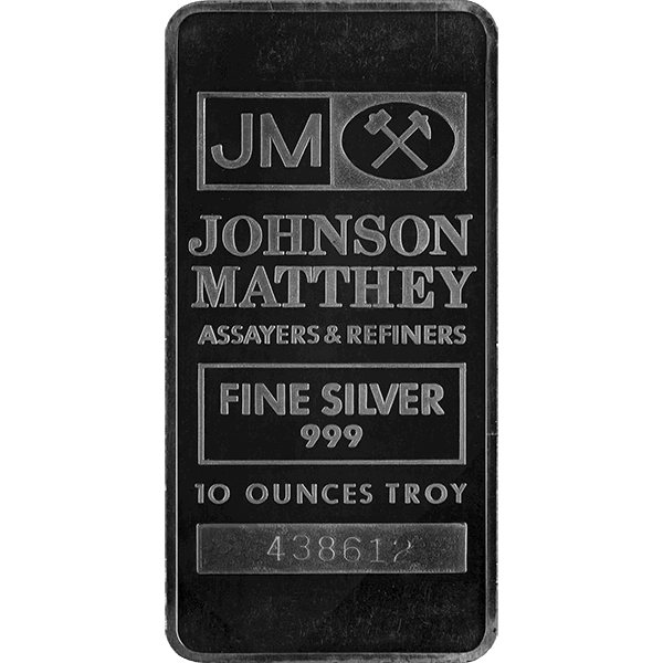 10 OZ SILVER BAR JOHNSON MATTHEY