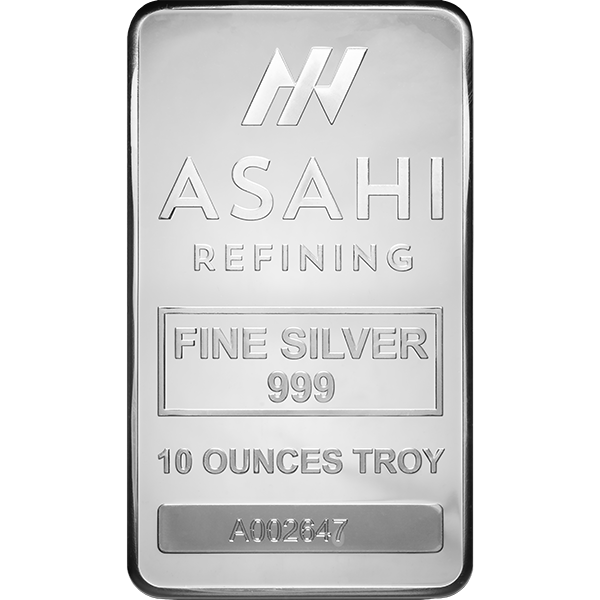 10oz Silver Bar - Asahi Mint 