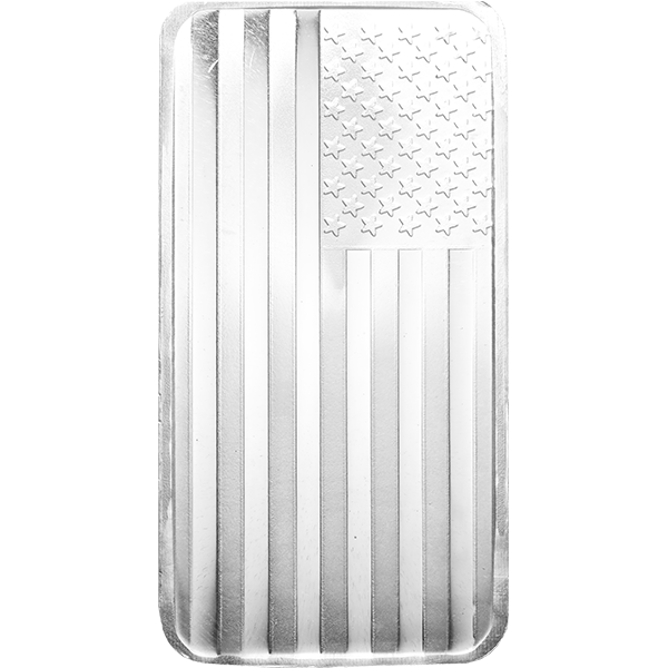 SILVER BARS 10 OZ - 10 OZ SILVER BAR FLAG - 10SBFL
