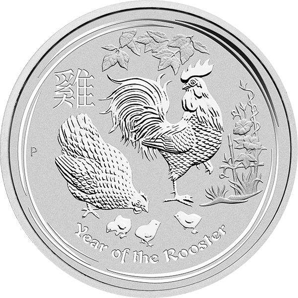 AUSTRALIAN SILVER - 2017 10 OZ PERTH SILVER ROOSTER - 10SPRO17