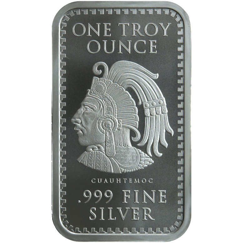 1 OZ SILVER BAR AZTEC CALENDAR