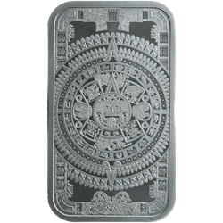 1 OZ SILVER BAR AZTEC CALENDAR