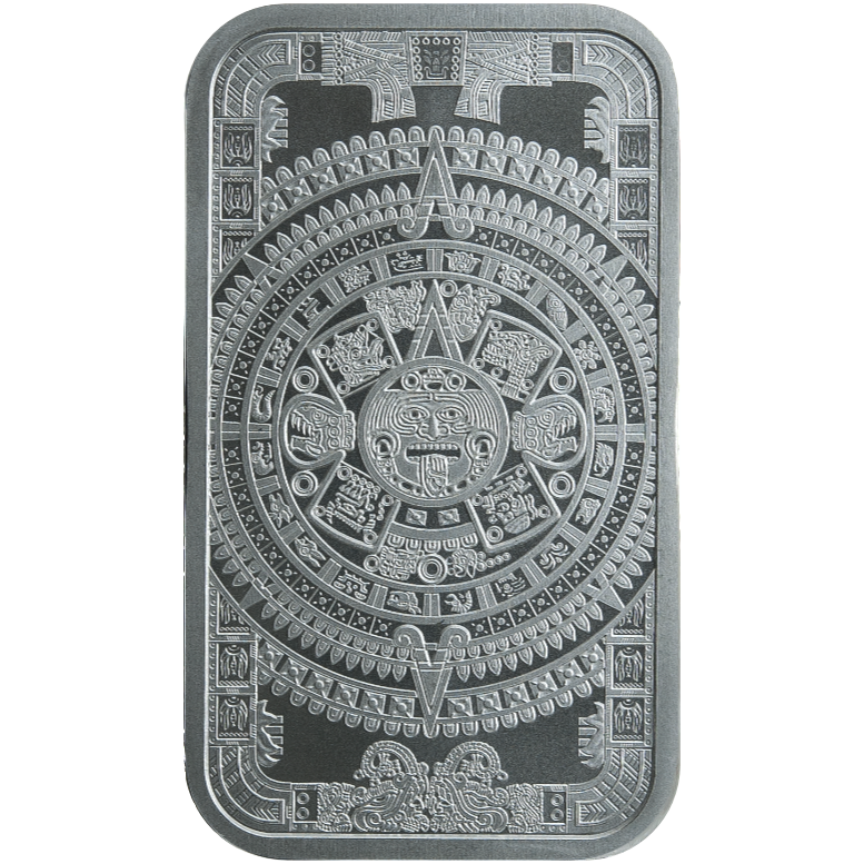 1 OZ SILVER BAR AZTEC CALENDAR