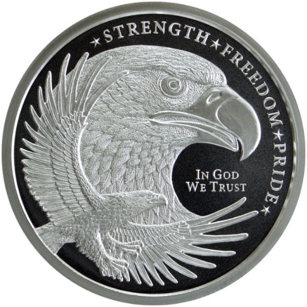 1 OZ SILVER ROUND EAGLE GOLDEN STATE MINT