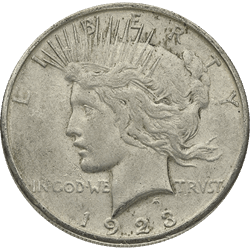 AMERICAN SILVER PEACE DOLLAR VG