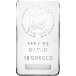 10 OZ SILVER BAR SUNSHINE MINT