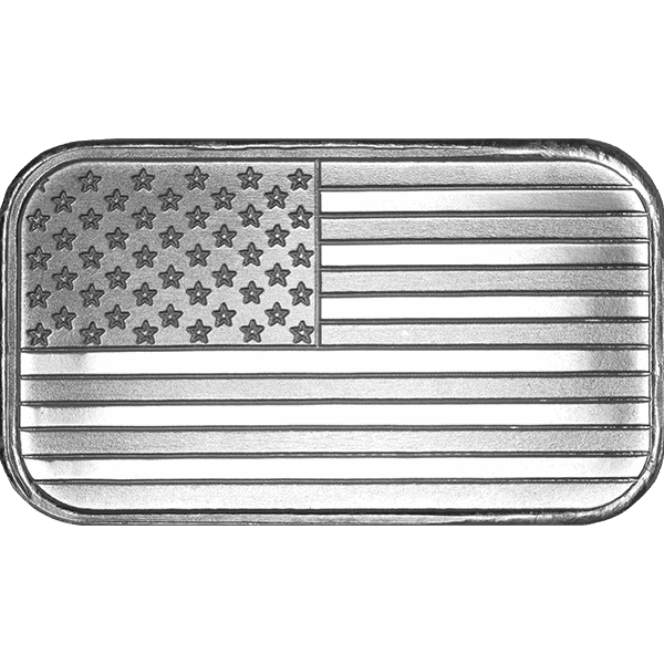 SILVER BARS 1 OZ - 1 OZ SILVER BAR FLAG - 1SBFL