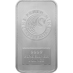 1 OZ SILVER PERTH MINT KANGAROO BAR