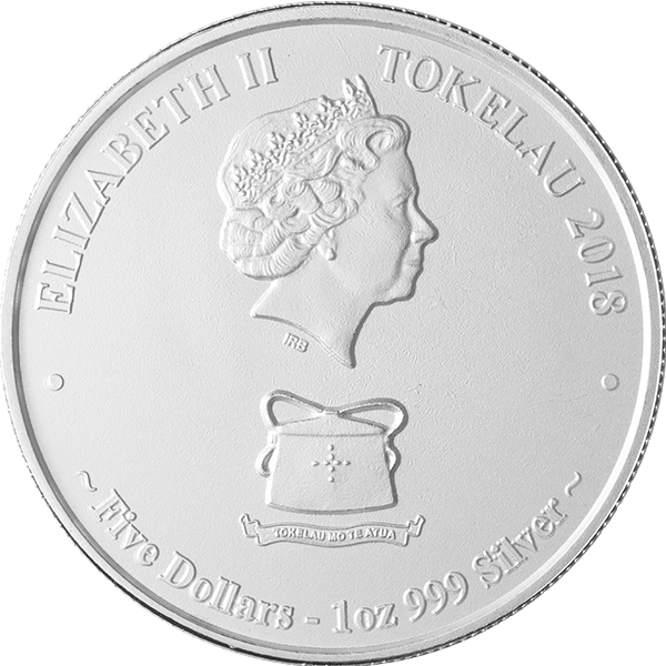 WORLD SILVER - 2018 1 OZ TOKELAU LEOPARD SHARK - 1SLE18