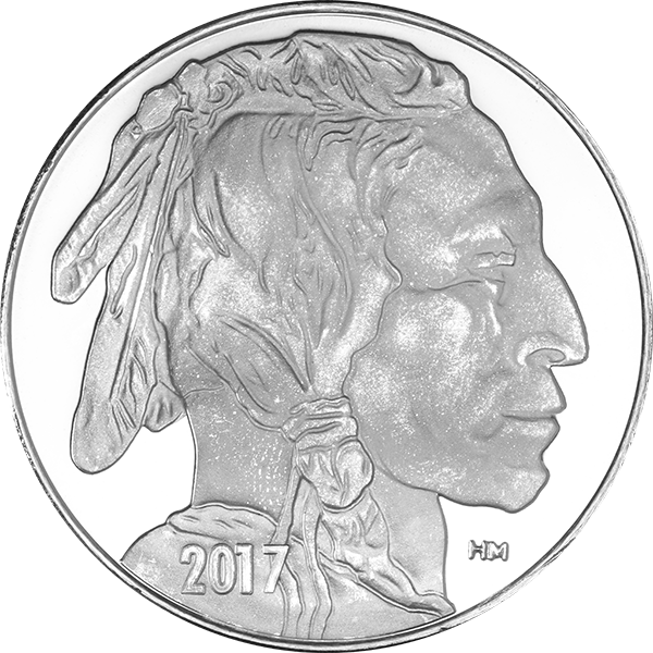 SILVER ROUNDS 1 OZ - 1 OZ SILVER ROUND BUFFALO HIGHLAND MINT - 1SRDBUFFHM