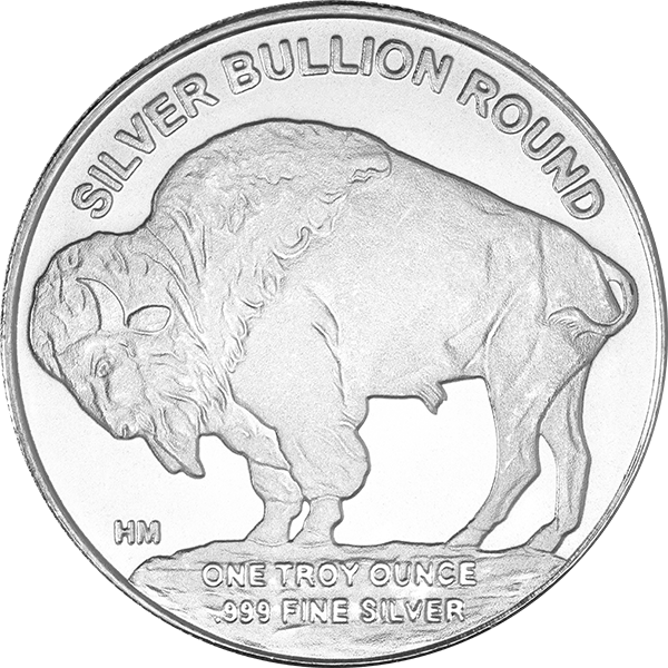 SILVER ROUNDS 1 OZ - 1 OZ SILVER ROUND BUFFALO HIGHLAND MINT - 1SRDBUFFHM
