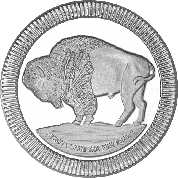 1 OZ SILVER ROUND BUFFALO STACKABLE