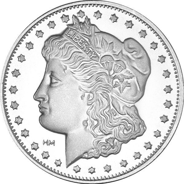 1 OZ SILVER ROUND MORGAN HIGHLAND MINT