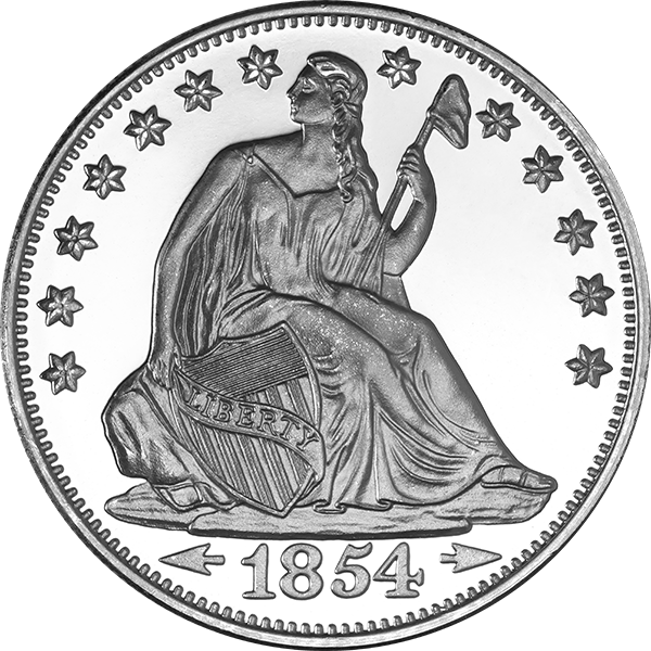 SILVER ROUNDS 1 OZ - 1 OZ SILVER ROUND SEATED LIBERTY - 1SRDSL