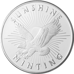 1 OZ SILVER ROUND SUNSHINE