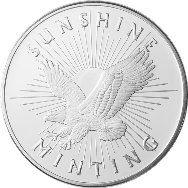 1 OZ SILVER ROUND SUNSHINE