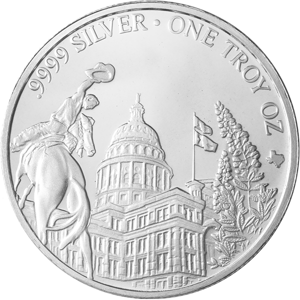 SILVER ROUNDS 1 OZ - 1 OZ SILVER ROUND TEXAS - 1SRDTX