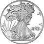1 OZ SILVER ROUND WALKING LIBERTY