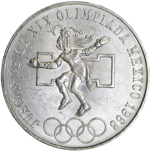 1968 MEXICAN 25 PESO SILVER OLYMPIC
