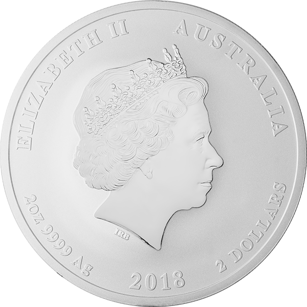 AUSTRALIAN SILVER - 2018 2 OZ PERTH SILVER DOG - 2SPDO18