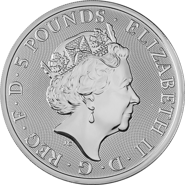 WORLD SILVER - 2018 2 OZ SILVER QUEENS BEAST UNICORN OF SCOTLAND - 2SQBUN18
