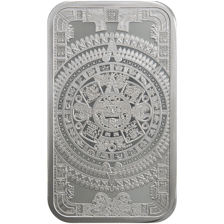 5 OZ SILVER BAR AZTEC CALENDAR