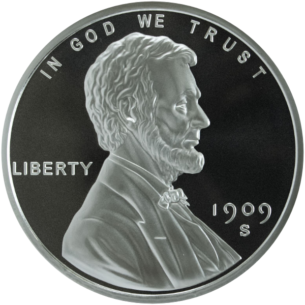 SILVER ROUNDS 5 OZ - 5 OZ SILVER ROUND LINCOLN WHEAT CENT DESIGN GOLDEN STATE MINT - 5SRDWHGSM