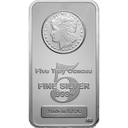 Morgan 5 oz .999 Silver Bar