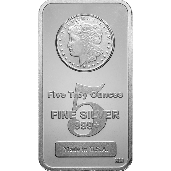 5 OZ SILVER BAR MORGAN