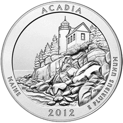 2012 5 OZ SILVER ATB ACADIA NATIONAL PARK