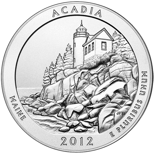 2012 5 OZ SILVER ATB ACADIA NATIONAL PARK