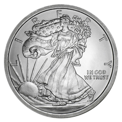 5 oz Silver Round Walking Liberty Design Golden State Mint