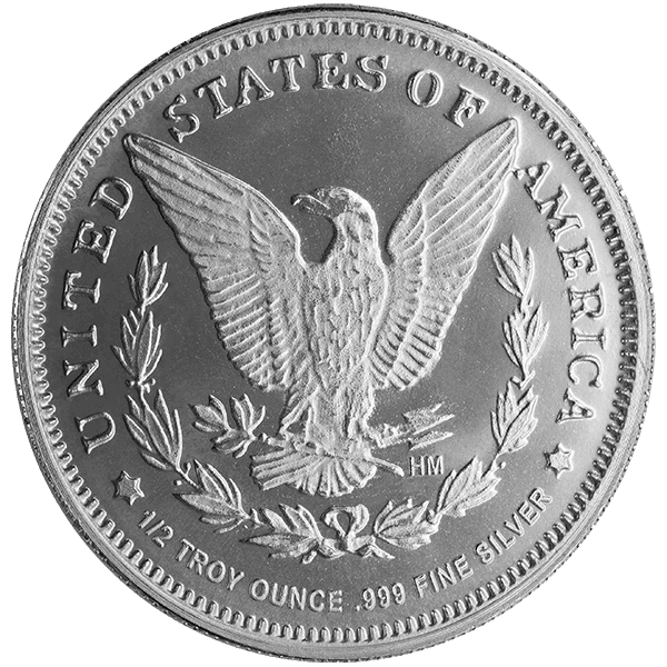 SILVER ROUNDS FRACTIONAL - 1/2 OZ SILVER ROUND MORGAN - .5SRDMORG